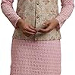 sojanya (Since 1958 Men's Pure Cotton Pink Kurta and White Pyjama with Cream Cotton Nehru Jacket-picture-38