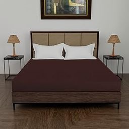 Daksh Waterproof Soft Terry Cotton Breathable and Hypoallergenic Elastic Fitted Mattress Protector/Bed Cover - 72 x 78 Inch |6 x 6.5 Feet | 182.88 x 198.12 CM - King Size, Brown-image-39