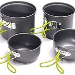 ZIGLY CAMPSOR Portable Outdoor Cooking Set Anodised Aluminum Non-Stick Pot Bowl Cookware Camping Picnic Hiking Utensils Camping Cooking Equipment-picture-30