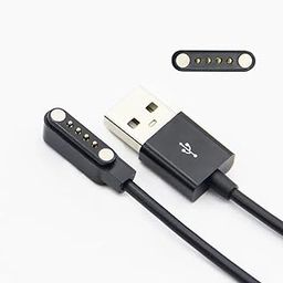 Universal 4 Pin USB Fast Charger Magnetic Charging Cable Adapter for Fire-Boltt Thunder Watch & Fire-Boltt Talk Smartwatch Only, Black-image-8
