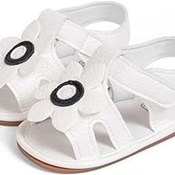 6 to 12 Months Baby Girls Anti-Slip Floral Design Hook & Loop Sandal -BT4690-image-93