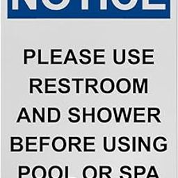 OSHA Please Use Restroom And Shower Sign, 8.5 x 11 in" OSHA Compliant Swimming Pool Sign, Weatherproof Plastic, UV resistant & Easy-to-Read Signage-image-57