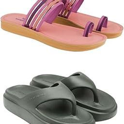 Extra Soft Classic Casual wear with Flexibility Technology Flat Combo for Women's/Girl's(6145+6111)()-image-95