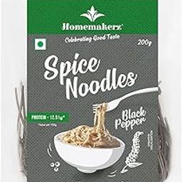 Homemakerz Black Pepper Hakka Noodles, Natural, Preservative, Fat Free, Not Fried & No Oil, Healthy & Tasty Hakka Spice Noodles, 200g-image-16