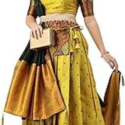 Traditional South Indian Half Saree for Women's-50
