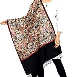 Women's Kashmiri Aari Embroidered Wool Stole-18