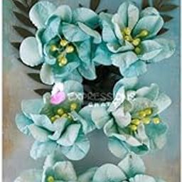 Expressions Craft Shabby Handmade Crinkle Flower Paper Flowers for Crafting Mixed Media Card Making Decoration DIY Craft Flowers. (Aqeduct)-picture-9