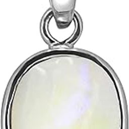 3 to 15.50 ratti Natural Opal Gemstone Pendant for Men and Women Opal Crystal Pendant Silver opalite-image-42