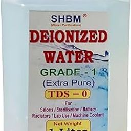 Di-Ionised Distilled Water (TDS = 0) (5 Litre), Great for Inverter Batteries, Medical Equipments and DIY Cosmetics. Increases the life of all types of laboratory equipment (1 Litre)-image-90