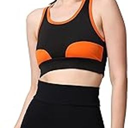 Women's Non Padded Stylish Sports Bra | Full Coverage, Anti Bacterial, Wireless | Comfortable Gym Yoga Sports Dual Color Bra-29