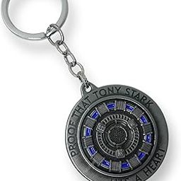 Marvel Iron Man Arc Reactor Keychain - Tony Stark Has A Heart 3D Metal Spinner Keyring for Car, Bike, Home Keychain for Men, Women, Boys, Girls, Teenagers, Adults-34