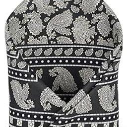 Men Grey Print Party Pocket Square-image-119