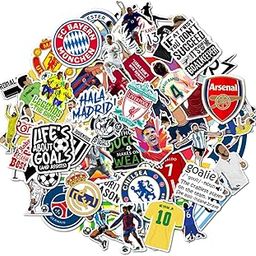 Pack of 65 Football Soccer Stickers for Laptop, Planner, Diary, Waterproof Residue Free, self Adhesive-image-35