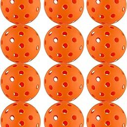 COLISEO Pickleball Ball | Performance Outdoor Pickleball | 40 Holes Pickleball for Beginners & Outdoor Gameplay | Perfectly Balanced | High Bounce Durable Ball (Pack of 12)-picture-2