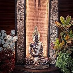 EXPLEASIA Slate Buddha 4ft Water Fountain for Home, Indoor Big Size Fountain, Garden, vastu, Buddha Fountain Indoor Home décor-image-13