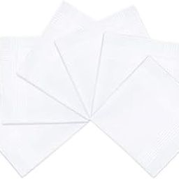 Premium 100% Cotton Handkerchiefs for Men & Women Soft, Durable, Reusable Classic White & Multi Colors Ideal for Daily Use, Gifts, Pocket Square Pack of 6-image-83
