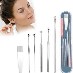 Essence 6 Pcs Ear Pick with a Storage Box Earwax Removal Kit Earpick | Resuable Ear Cleansing Tool Set | Stainless Steel Ear Curette Ear Wax Remover Tool With Flashlight- Pack of 1-image-23