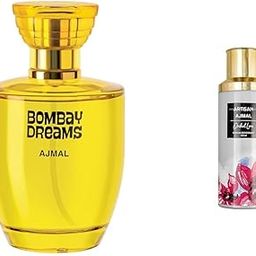 Ajmal Bombay Dreams EDP Perfume for Women & Ajmal ARTISAN - ORCHID LOVE DEODORANT PERFUME 150ML LONGLASTING SPRAY GIFT FOR WOMEN ONLINE EXCLUSIVE Combo-50