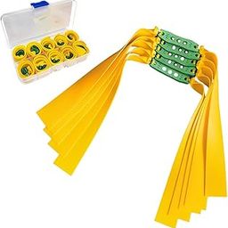 PROBEROS Youth & Kid 10Pcs Slingshot Bands Flat Rubber Catapult Bands With Carrying Box High Elastic Natural Latex Rubber Catapult Bands-picture-16