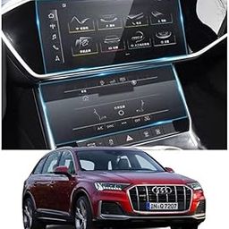 ARMOUR GUARDS Screen Protector Compatible with AUDI Q7 Facelift Touch Infotainment And Front AC Combo Music System Touch Screen Infotainment (Company Fitted) Not a Tempered Glass [Transparent]-21