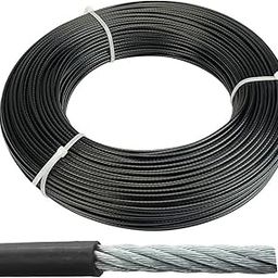 Shopoflux® Gym Machine Wire Rope PU Coated Cable Inside Steel (Black) (6 MM, 10 Meter)-28