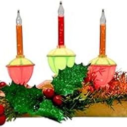 5 Light Christmas Candle Lamps, Plug-In Electric Candles with 5 Multicolor Bubble Lights (1 Spare), C7/E12 Base 5W, Bubble Light Candle, Suitable for Christmas Holiday,-22