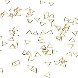 HEAVENGLOW 100pcs 3D Gold Metal Hollow Triangles DIY Scrapbooking/Nail Art 3mm-image-77