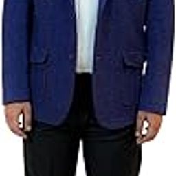 Men's Navy Blue Blazer with Multiple Pockets, Business Formal Suit Jacket-image-17