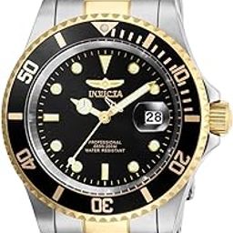 Stainless Steel Pro Diver Analog Black Dial Unisex's Watch-26973, Band Color:Two-Tone-picture-43