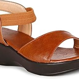 Luvfeet Women Synthetic Leather Wedge Slip-On Sandal-image-56