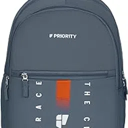 priority 18 Inch PU College Backpack For Boys & Girls | Office Backpack For Men & Women | Casual Backpack For Unisex (Large | Dark Grey)-picture-34