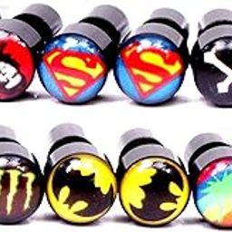 Mens Valentine Stainless Steel Piercing Screw Bali Spike Stud Ear rings Combo Earing Pierced for men boys girl Women Pack of 6 Pairs-image-28