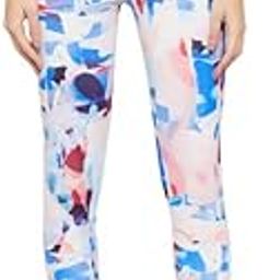 Women's Snug Fit High-Rise Abstract Print Active Tights in Multicolor-image-16