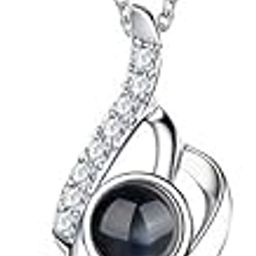 AuGrav I Love You in 24 Indian Languages 925 Silver Pendant - Express Love Multilingually with chain 16" adjustable 17.5" in 925 Silver-image-28