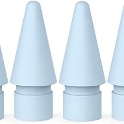 IEOVIEE Upgraded Replacement Tips for Apple Pencil, 4 Pcs Color Pen Tip Compatible with Apple Pencil Tips 2nd Generation/ 1st Generation/USB-C Pencil Tip (Blue/Blue/Blue/Blue)-18