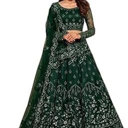 ZAALIMA Embroidered Semi Stitched Lehenga Choli Dupatta set with unstiched blouse piece and Flare Lehenga choli-image-48