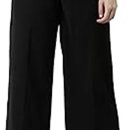 go colors Women's' Gocolors High Rise Crepe Relaxed Fit Wide Pant-picture-25