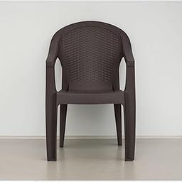 Nilkamal Mid Back Chair with Arm Exotica| Chair for Living Room, Bed Room, Kitchen, Office Room, Outdoor| 100% Polypropylene Stackable Chair | (Season Rust Brown)-image-67