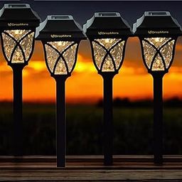 UDropMore Outdoor Light | Combo Pack of 4 | Solar Powered LED | Soft Ambient Light | Pathway | Outdoor | Garden | Battery Powered | Decoration | Walkways | Driveways | Landscaping.-18