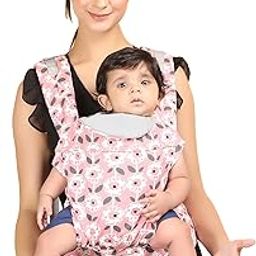 POLKA TOTS Peach Hugsy Abstract Floral Printed Adjustable Baby Carrier for New-Born to Toddler (3 to 24 Months)-image-51
