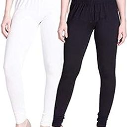 Combo of Ankle Length Cotton Lycra Multi Color Leggings for Women and Girls, Pack of 2 - S, M,L,XL,2XL-image-42