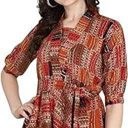 Women's Printed Regular Fit Top with Half Sleeves for Office Wear, Casual Wear, Under 399 Top for Women/Girls Top-image-70