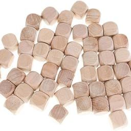 HEAVENGLOW 2x50PCS Wood Blank Dice 16mm Game Dice for DIY Decorating and Craft Projects | Accessories | Role Playing Games | Games-image-30