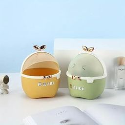 Cute Cartoon Flip-Top Mini Trash Can - Table Top Desk Animal Design Waste Bin New Creative Trash Can Small Portable Table Dustbin Desk Dustbin with Attached lid (Multi)-11