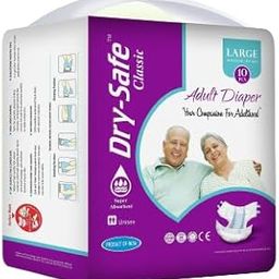 Dry Safe Classic Adult diaper Large -10's-Tape Style-image-31