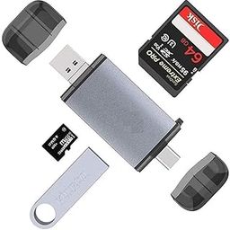 VOOCME Metal Body 6 in 1 with OTG, SD Card Reader, Type C, USB 3.0 and Micro USB, for Memory Card | Portable Card Reader | Compatible with TF, S/D,M/icro SD,SDHC, SDXC, MMC,RS-MMC, Micro SDXC-15