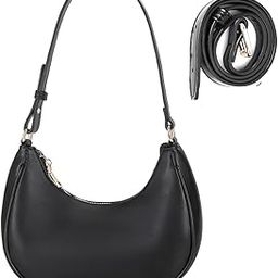 PU Hobo Bag for Women Dainty PU Shoulder Bag Evening Bag Fashion Casual Bag Zip-up Shoulder Bag, 24x7.5x25cm-image-6