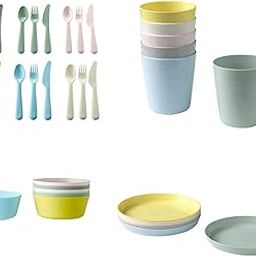 IKEA KALAS Kid's Plastic BPA-Free Colorful Flatware, Bowl, Plate, Tumbler Set - 36 Pieces-image-20