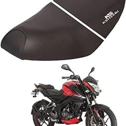 KSHEERI Pulsar NS160 Bike Seat Cover Protect from Rust and Dust, PU Leather Waterproof Durable Seat Cover Front & Rear (Black)-image-97