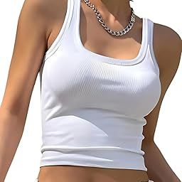 Accmetees Women's and Girls Solid Ribbed Square Neck Tank Top | Tank Top for Women | Sleeveless Top | Crop Tank Top | Ribbed Tank Top-picture-28